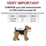 Dog Bunny fleece Size Chart - FunnyDogClothes
