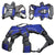 Heavy Duty Durable No-Pull Comfortable Walking Working Dog Harness Vest with Handle and Reflective Stripes Padded Adjustable for Medium and Large Dogs Blue - FunnyDogClothes