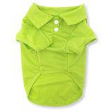 Dog Puppy Cat Polo Shirt T-Shirt Solid Clothes Apparel For Small Pet
