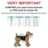 size chart dog clothes