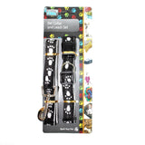 Set Dog Collar and Leash Adjustable Training Nylon Black - FunnyDogClothes