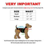 small female dog diapers size chart