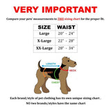 dog diapers size chart