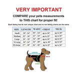 Set - 3pcs Pants + Coat + Hood Raincoat For Large Big Dog Waterproof Reflective Size Chart - FunnyDogClothes