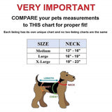 Genuine Leather Dog Collar Handmade Metal Buckle for Medium Large Pet Size Chart - FunnyDogClothes