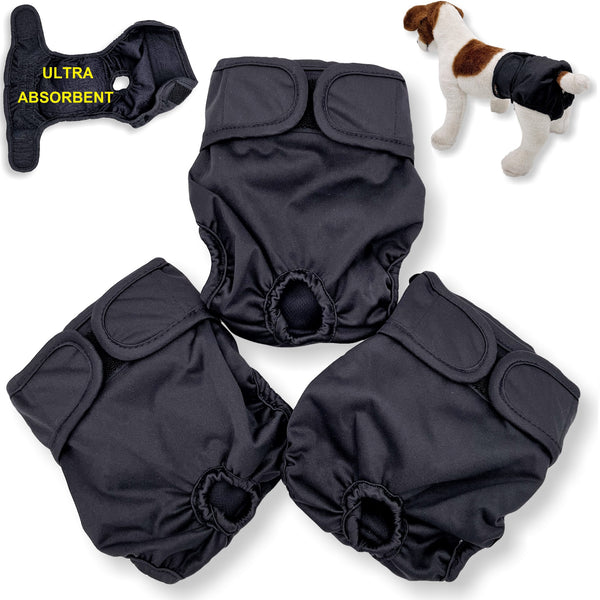female dog diapers black