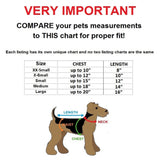 raincoat for small dog size chart