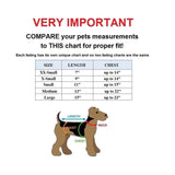 Size Chart - FunnyDogClothes