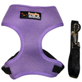 Purple Dog Harness with Leash