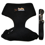 Black Dog Harness with Leash