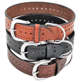 Genuine Real Leather Dog Collar 1.5" Width for Medium and Large Pets - FunnyDogClothes