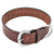 Genuine Real Leather Dog Collar 1.5" Width for Medium and Large Pets Brown - FunnyDogClothes