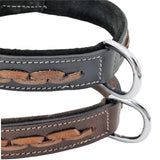 Genuine Real Leather Dog Collar 1.3" Width for Medium and Large Pets - FunnyDogClothes