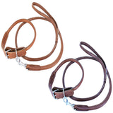 Genuine Real Leather Dog Collar with Leash 4 Ft Round Rolled Medium Large Pets - FunnyDogClothes