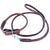 Genuine Real Leather Dog Collar with Leash 4 Ft Round Rolled Medium Large Pets Brown - FunnyDogClothes