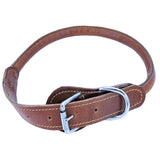 Genuine Real Leather Dog Collar with Leash 4 Ft Round Rolled Medium Large Pets - FunnyDogClothes