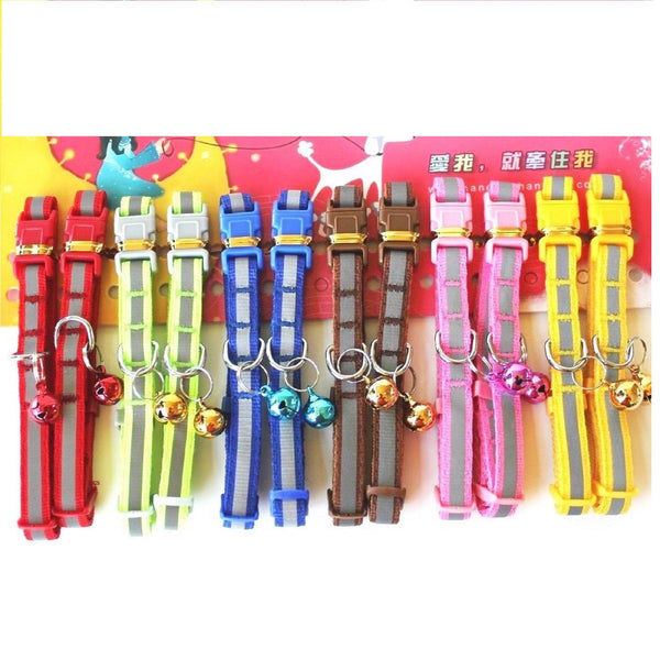 Cat Dog Puppy Nylon Reflective Collar