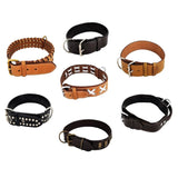 Genuine Real Strong Leather Heavy Duty Durable Collar Big Large Dog - FunnyDogClothes