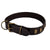Genuine Real Strong Leather Heavy Duty Durable Collar Big Large Dog Brown Aged Bronze - FunnyDogClothes