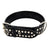 Genuine Real Strong Leather Heavy Duty Durable Collar Big Large Dog Black Nickel Rivet - FunnyDogClothes