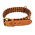 Genuine Real Strong Leather Heavy Duty Durable Collar Big Large Dog Light Brown Beige Lace - FunnyDogClothes