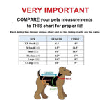 Warm Dog Pet Winter Coat Pants Overall Jumpsuit Pajamas For Small Breeds Size Chart - FunnyDogClothes