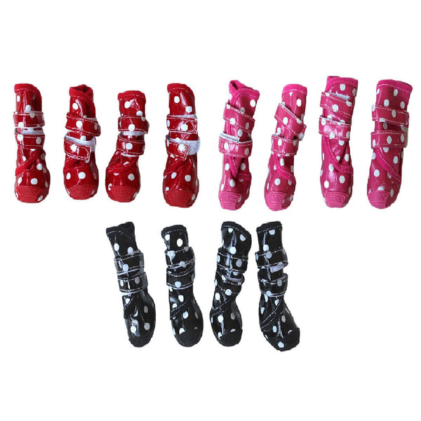 Waterproof Rain Snow Puppy Dog Shoes Boots Booties High Rubber For Small Pet - FunnyDogClothes