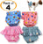 Pack of 4 Dog Female Diapers 100% Cotton Skirt and Panties For Small Pet Cat