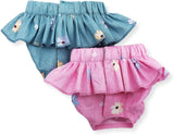 Pack of 4 Dog Female Diapers 100% Cotton Skirt and Panties For Small Pet Cat