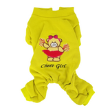 Small Dogs Clothes Warm Sport Coat Pants Overall Jumpsuit Green - FunnyDogClothes