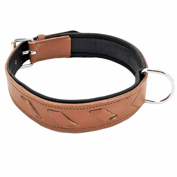 Genuine Leather Dog Collar Handmade Metal Buckle for Medium Large Pet - FunnyDogClothes
