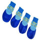 Pet WaterProof Rain Shoes Boots Socks Non-slip Rubber Small & Big Dog Blue - FunnyDogClothes