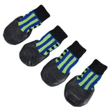 Pet WaterProof Rain Shoes Boots Socks Non-slip Rubber Small & Big Dog Gree-Blue - FunnyDogClothes