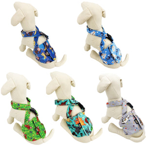 Pack of 5 Fleece Dog Belly Band Diaper Male Wrap Washable Reusable With Suspenders