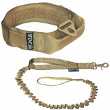 Velcro tactical collar with leash military 