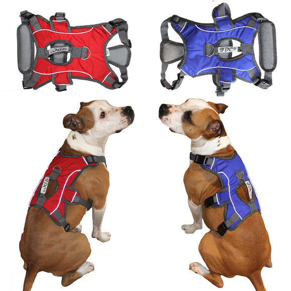 Heavy Duty Durable No-Pull Comfortable Walking Working Dog Harness Vest with Handle and Reflective Stripes Padded Adjustable for Medium and Large Dogs - FunnyDogClothes
