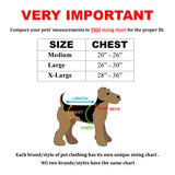 Heavy Duty Durable No-Pull Comfortable Walking Working Dog Harness Vest with Handle and Reflective Stripes Padded Adjustable for Medium and Large Dogs Size Chart - FunnyDogClothes