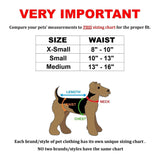 small dog diapers size chart