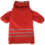 Set - 3pcs Pants + Coat + Hood Raincoat For Large Big Dog Waterproof Reflective Red Top - FunnyDogClothes