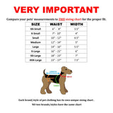 washable resusable dog male belly band size chart