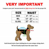 dog diapers female size chart