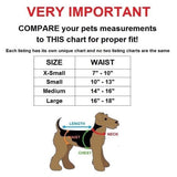 diapers for small dog size chart
