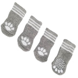 Non Slip Grip Dog Cat Socks Skid - Made for Small Breeds Gray - FunnyDogClothes