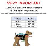 Genuine Real Leather Dog Collar 1.5" Width for Medium and Large Pets Size Chart - FunnyDogClothes