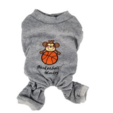 Small Dogs Clothes Warm Sport Coat Pants Overall Jumpsuit Grey - FunnyDogClothes