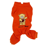 Small Dogs Clothes Warm Sport Coat Pants Overall Jumpsuit Orange - FunnyDogClothes