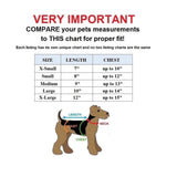 Small dog dress size chart