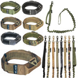 velcro tactical collar with leash