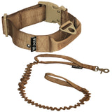 heavy duty training with handle tactical dog collar