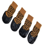 Pet WaterProof Rain Shoes Boots Socks Non-slip Rubber Small & Big Dog Brown - FunnyDogClothes
